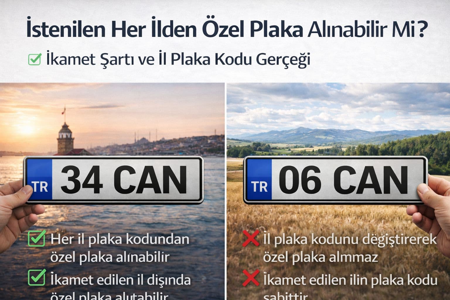 İstenilen Her İlden Özel Plaka Alınabilir mi? İkamet Şartı ve İl Plaka Kodu Gerçeği