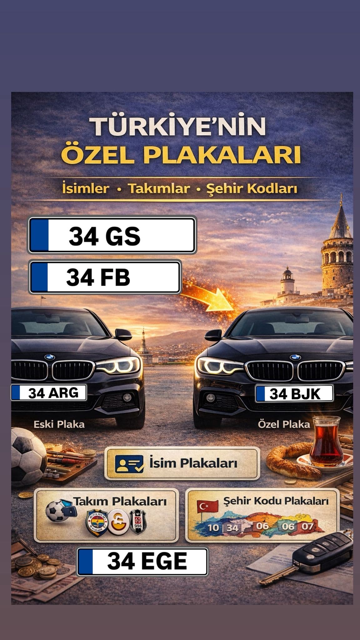 Türkiye’de özel plaka tercihleri verilerle incelendi. İsim, takım ve memleket plakaları arasındaki farklar ve en çok aranan kombinasyonlar.