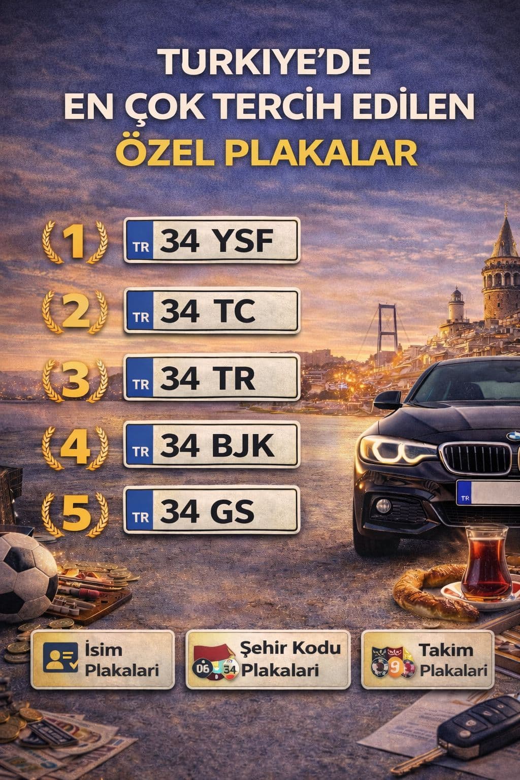 Türkiye’nin Özel Plaka Haritası: İsim, Takım ve Memleket Tercihleri